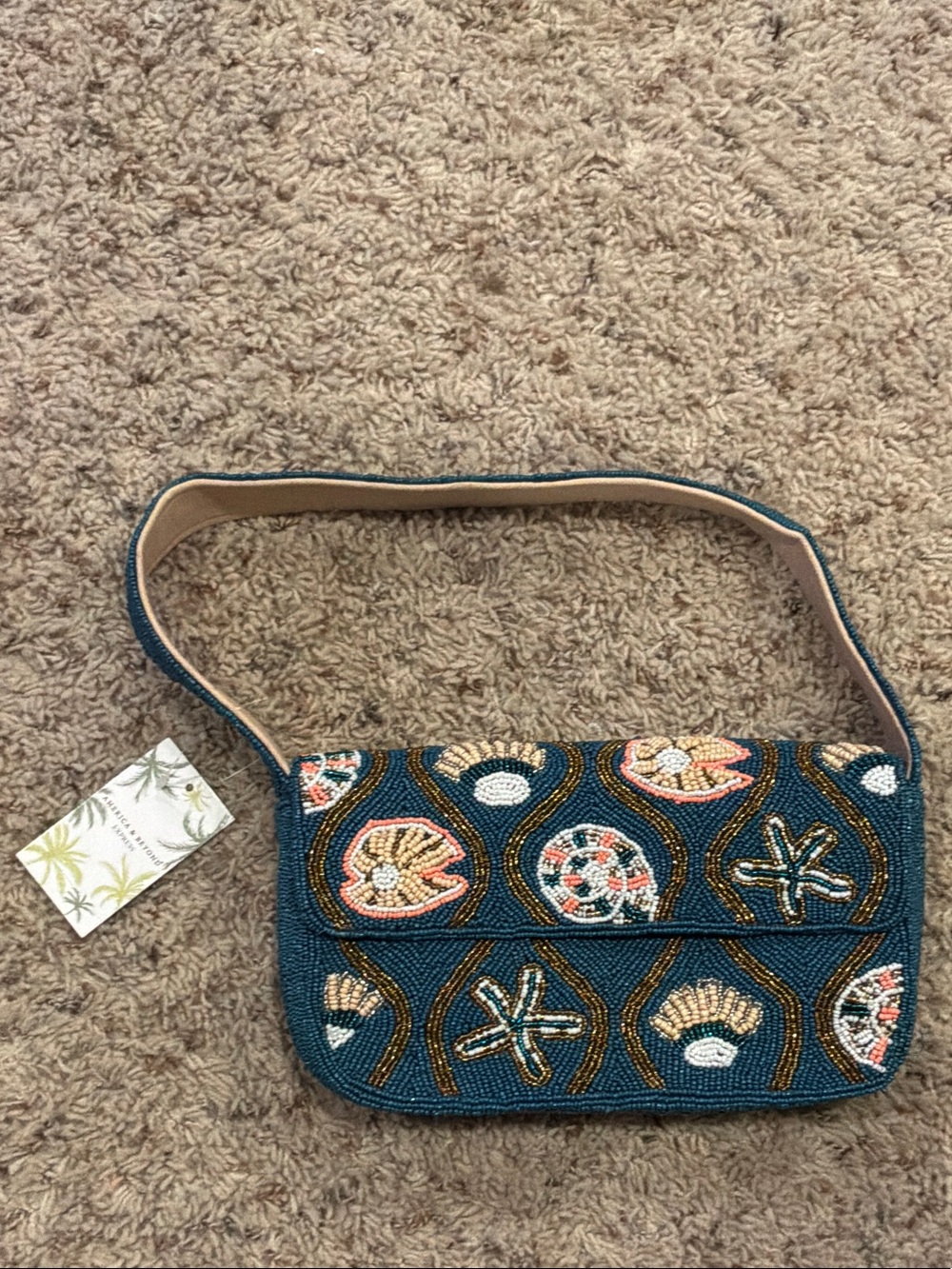 Ocean Themed Beaded Purse
